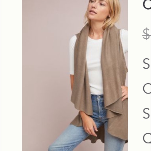 Anthropologie Jackets & Blazers - Anthropologie Cascades Shawled Vest